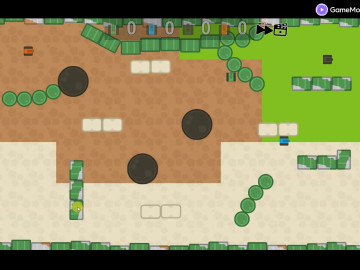 1 2 3 4 Player Tank Game 2D