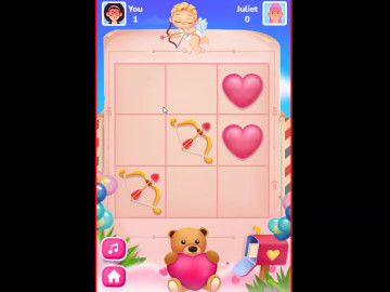 Cupid Valentine Tic Tac Toe