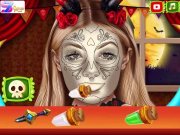 Kylie Jenner Halloween Face Art