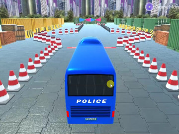 Police Bus Parking Game 3D
